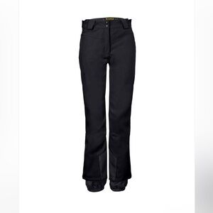 Killtec Black Wide Leg Lined Insulated Waterproof Nylon Snow Pants (Size: 10)